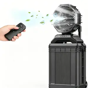 4gal Portable Misting Fan - 40000mAh Rechargeable Battery, Remote Control, Oscillation, Mist Cooling - Outdoor Fan for Camping, Patio