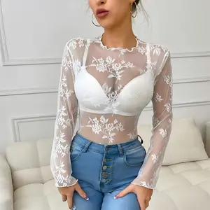 White Lace Long Sleeve Top – Valentine’s Day Special