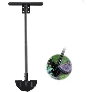 Saw Tooth Edger Lawn Tool, Half Moon Manual Lawn Edger with T-Grip, Sidewalk Gra