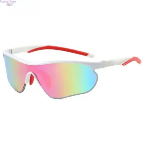 Half Frame Sports Sunglasses for Men Women, UV400 Protection Cycling Eyewear, Lightweight Windproof Shades for Outdoor Biking Running Hiking