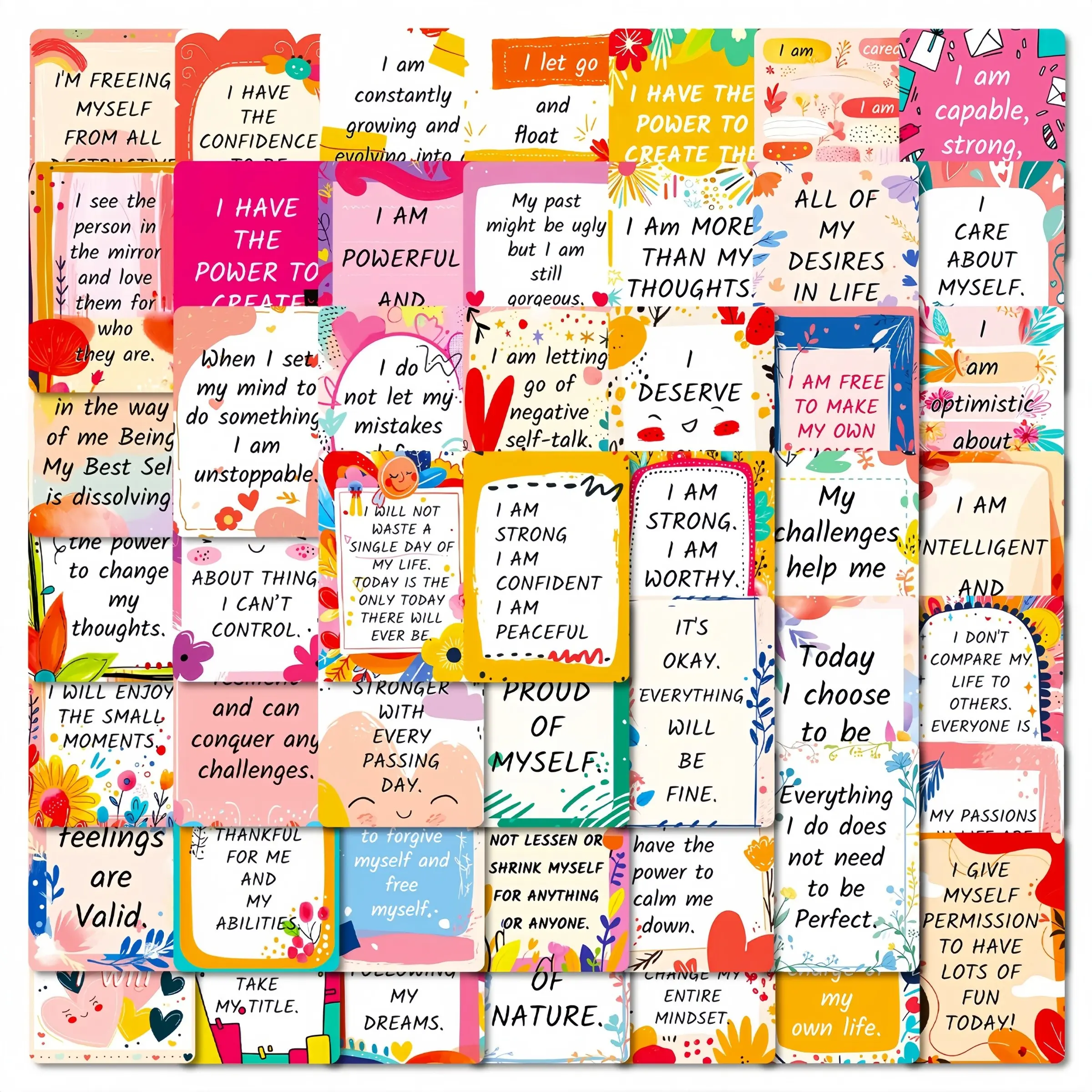 100 Pcs Inspirational Motivational Self Adhesive Stickers for Workplace Self-Encouragement, Heartwarming Quotes, Fresh Style, Daily Decoration