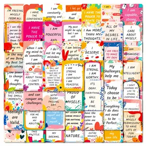 100 Pcs Inspirational Motivational Self Adhesive Stickers for Workplace Self-Encouragement, Heartwarming Quotes, Fresh Style, Daily Decoration