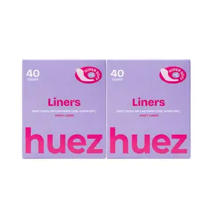 huez Daily Freshness Panty Liners - 80 Count (2 Packs, 40 Count per Pack)