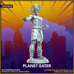 Galactus 40mm Scale Miniature - Crisis Protocol Proxy, Collectible Statue for Room Decor