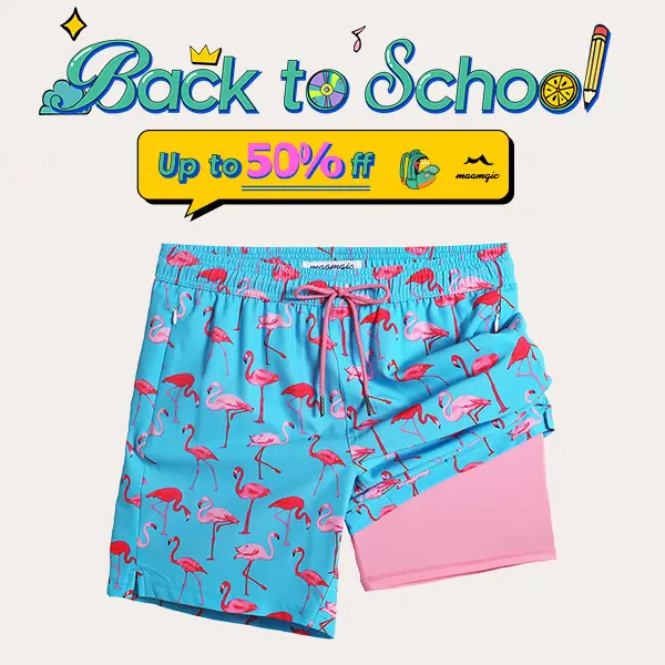 Maamgic Men's 7" 2-in-1 Beachwear Swim Trunks with Compression Liner, Quick-Dry 4-Way Stretch Fabric, Athletic Outdoor Board Shorts with Zipper Pockets, High Stretch