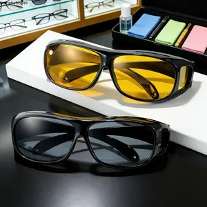 2-Pack Unisex Night Vision Driving Glasses, Anti-Glare UV Protection Eyewear for Safe Night Driving, Lightweight Comfortable Goggles Perfect for Daily Use & Gifting