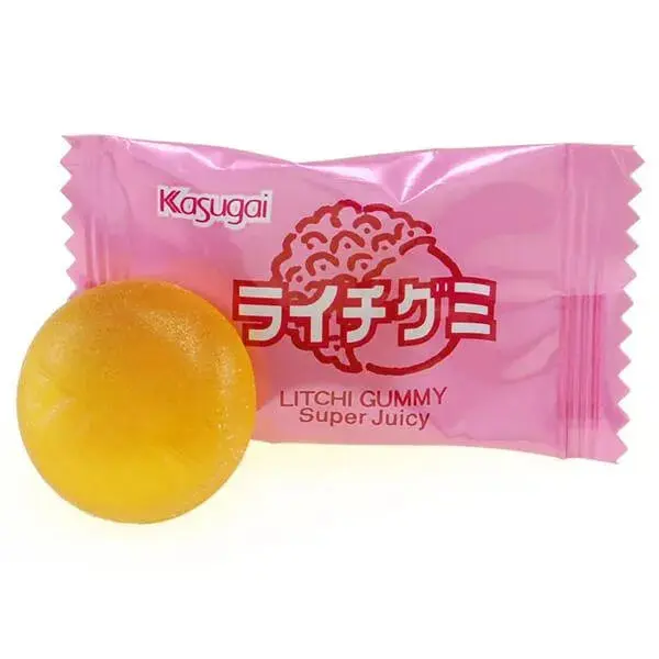 Kasugai Lychee Gummy Candy: 24-Piece Case Kasugai Lychee Gummy Candy: 24-Piece Case