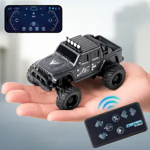 1:64 Mini Off-Road RC Car Toy, Rechargeable, Cool Lights, Speed Adjustable, 2.4g Remote Control, APP Controlled, Kids Birthday Gift