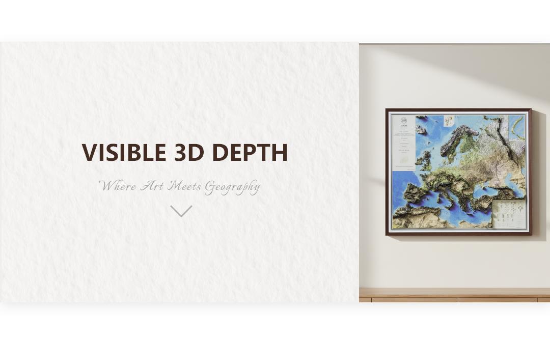 Europe 3D Relief Map