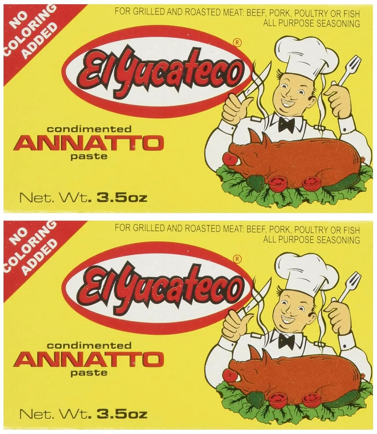 El Yucateco Paste Achiote - Pack of 2 x 3.5 oz