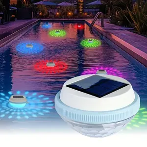Solar Powered Floating Pool Light, LED Night Light, Automatic Charging & Lighting, Color Changing Pool Light, Garden & Patio Decoration Supplies, Solar Outdoor Lights