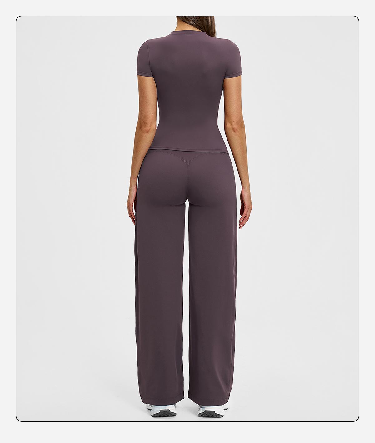 Women’s Solid Color Top & High Waist Leggings Sports Set by MFVIM - Casual, Comfortable, Breathable Two-Piece for Yoga, Gym, Workouts, Running, Ladies’ Gym Sportswear for All Seasons, Yoga Clothing Set SpringStatements