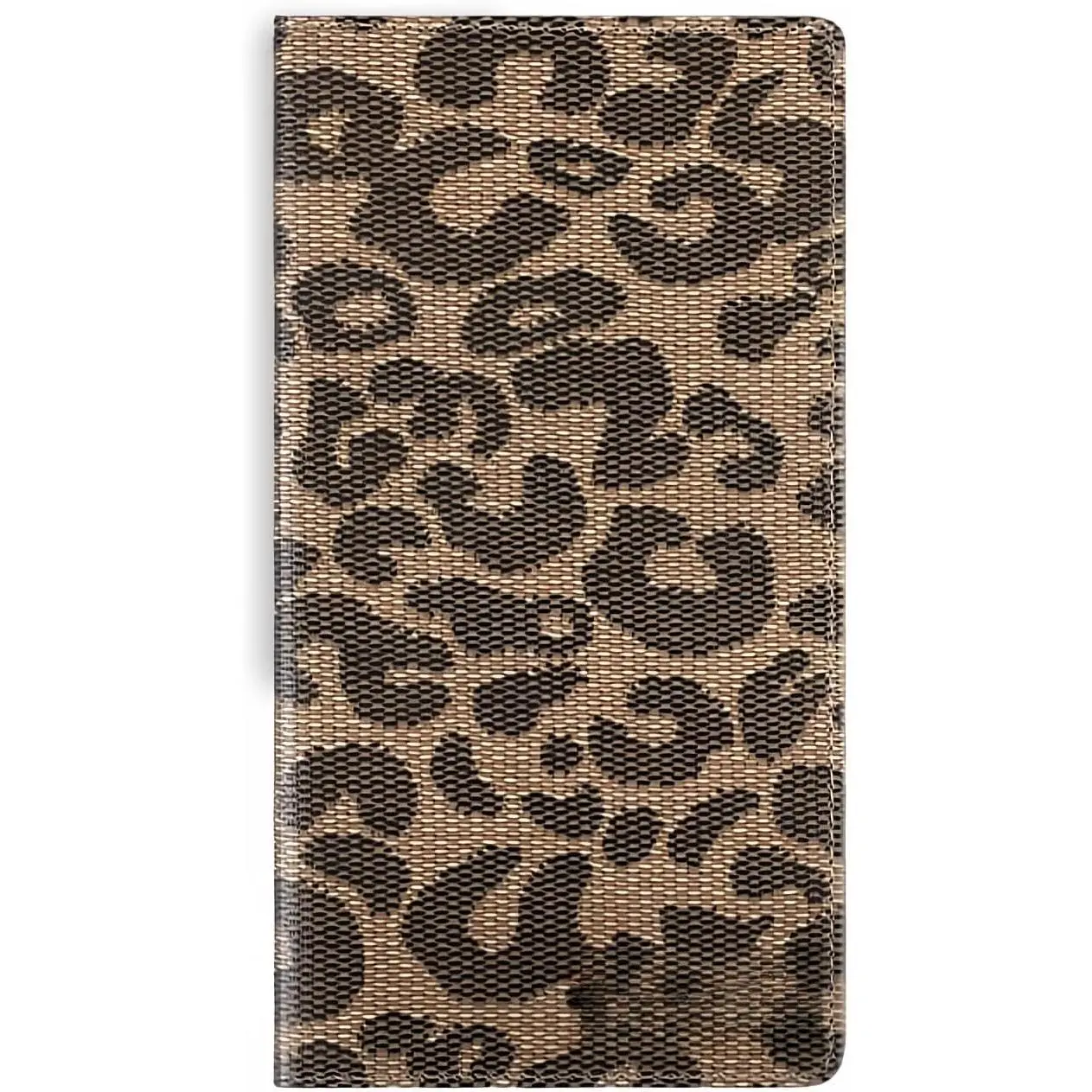 Leopard Print Trifold Travel Document Holder - Minimalist Animal-Patterned Organizer for Registration Cards, Driver Licenses, Essential Documents
