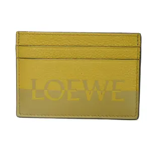 Pre-owned Loewe Calfskin Small Leather Goods Signature Plain Card Holder