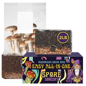 Small 2lb Mushroom Grow Bag | Sterilized Grain & Substrate | SPORES NOT INCLUDED | Nutrient-Enhanced | Grows Like Magic