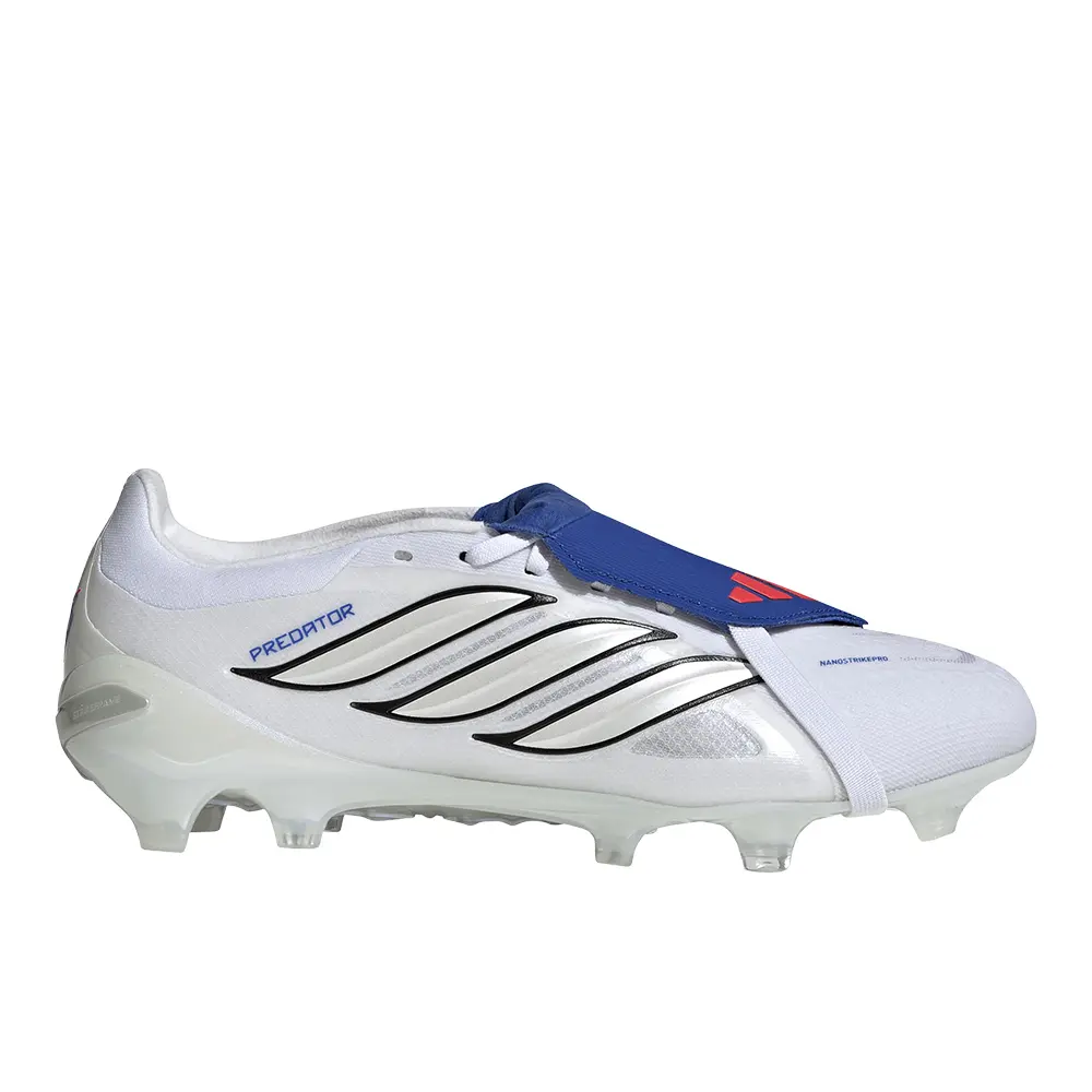 adidas Mens Predator Pro Fold-Over Tongue Firm Ground Soccer Cleats  - Blue, Silver, White