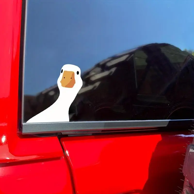 Cute Cartoon Duck Pattern Car Sticker, Car Door Window Decal, Universal Car Exterior Decoration Accessories