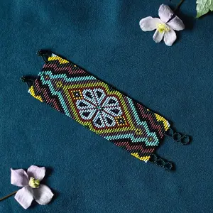 Paloma - Native Floral-Inspired Beaded Bracelet - Handmade by Mexican Artisans - Mother Sierra