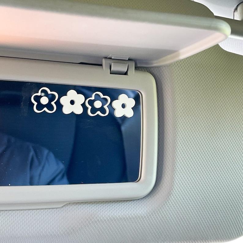 Daisy Flower Vinyl sticker Aesthetic car mirror decal Car Accessory Cute car decals Rear view decor Wildflower Birthday Flower Car Décor