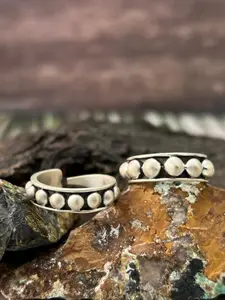 Handmade Sterling Silver 4MM, 5MM Adjustable Ring " Signed Nizhoni"