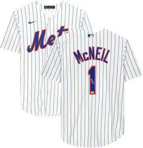 Jeff McNeil New York Mets Autographed #1 White Nike Replica Jersey - Fanatics Authentic Certified