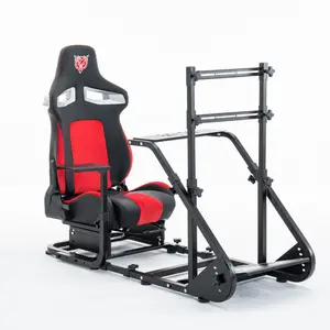 Enhanced and stable racing wheel cockpit, compatible with Fanatec, PXN, Thrustmaster, and Logitech adjustable driving simulators, excluding handbrake, pedals, and monitor( Note: Does not include transmissions, pedals, steering wheels, and televisions.)