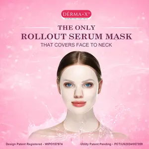 [DERMA+X PDRN-X] Recovery Rollout Serum Mask –PDRN Korean Hydrating & Anti Aging Sheet Mask for Face & Neck Lifting, (1 Box = 5 sheets) PDRN - X Recovery Mask