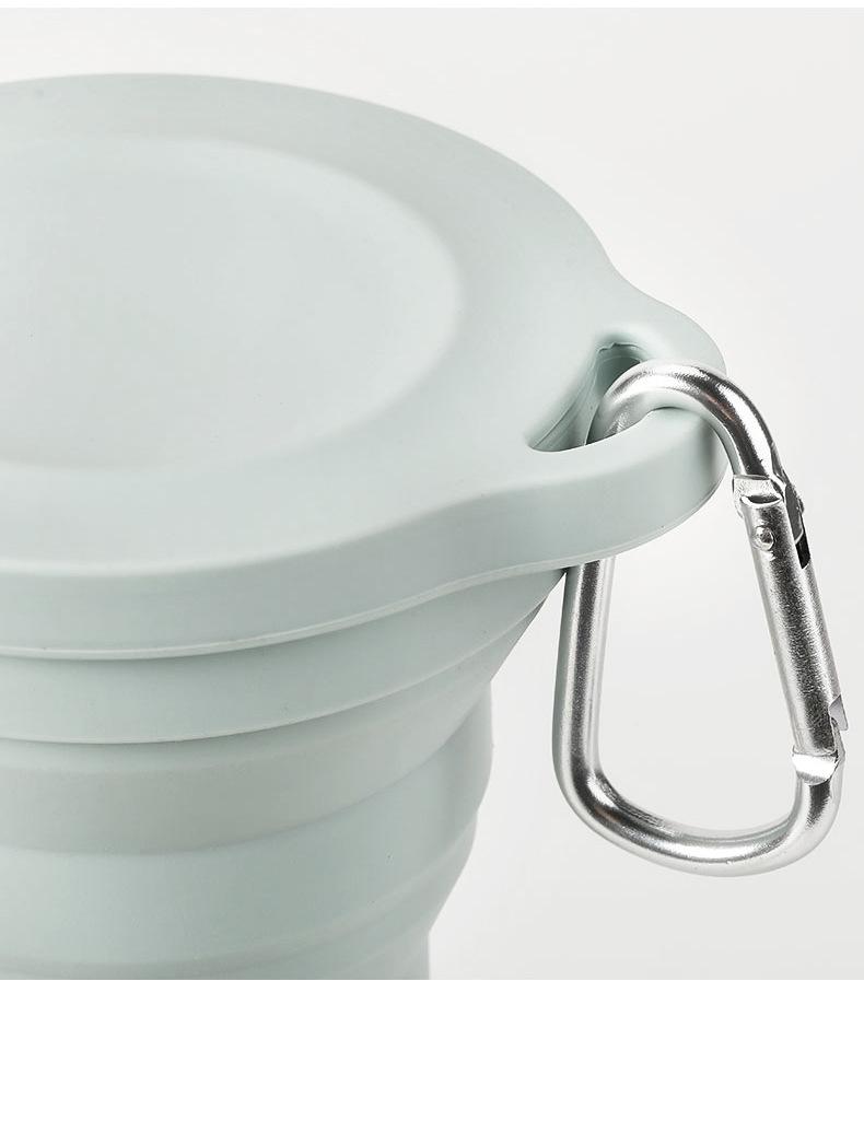 Adventure Series Foldable Silicone Outdoor Camping Cover Compressed Water Cup Portable and Retractable Mouthwash Cup