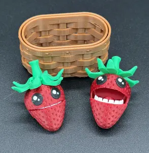 Strawberry Basket - Happy Articulated Berries with Basket