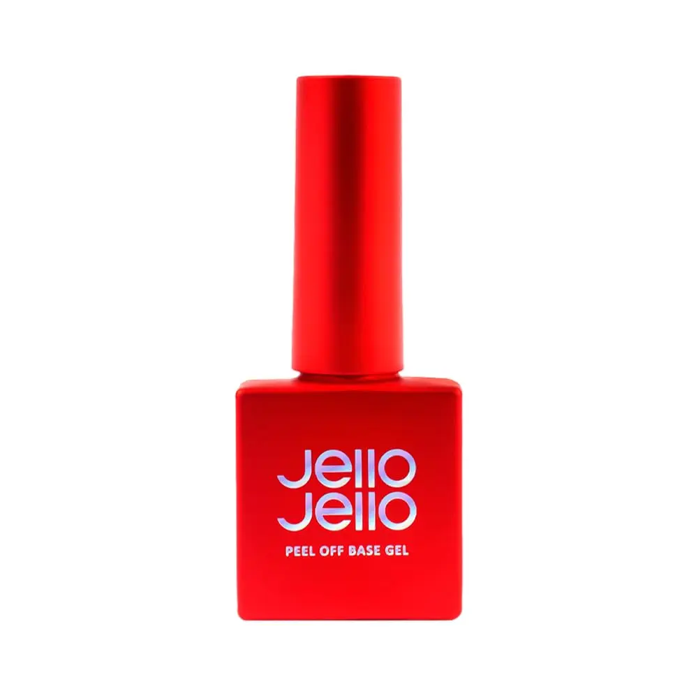 JelloJello Peel-Off Base Gel (10ml) Peelable Gel Nail Base, Easy Removal, DIY Self Nail, UV/LED Cure