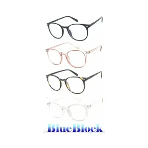 Blue Light Blocking Glasses for Gaming | Round Frame Anti-Glare Computer Eyewear for LCD/LED Screens | Eye Strain Relief Glasses for Gamers & Office Use | Stylish Blue Light Filter Glasses for Men & Women Color