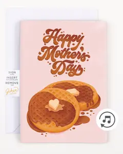 Endless "Never Gonna Give You Up" Mother's Day Card with Glitter