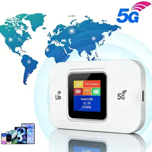 5G/4G LTE Mobile Hotspot,High Speed 300Mbps Portable WiFi Device,Supports 10Devices,180+ Countries,Portable Wifi Hotspot for Travel,Business,RV,Travel Router