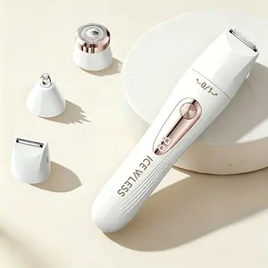 Women's Electric Shaver & Trimmer, Rechargeable Shaver Machine, 3-In-1 Nose Hair, Beard & Body Hair Remover, USB Rechargeable, Gentle & Safe for All Skin Types
