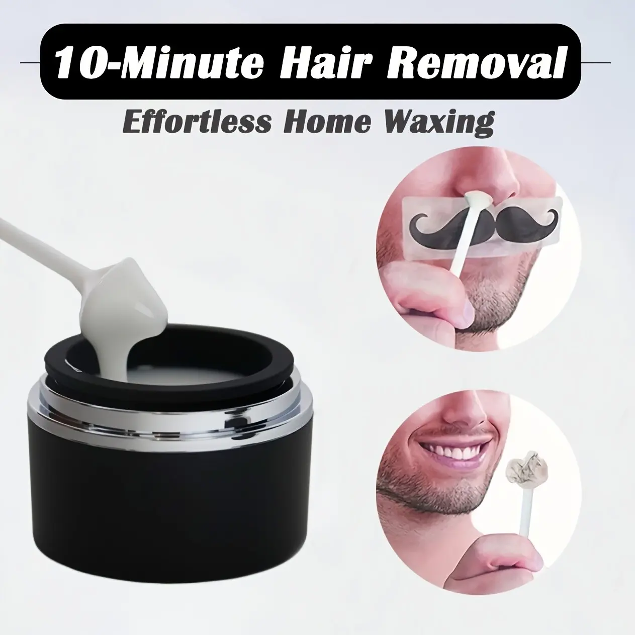 Mini Wax Warmer with Pot, Portable Fast Heater for Nose, Ear, Facial, Eyebrow, Lip, Bikini and Underarm - Easy Clean, Compact for Home & Travel Waxing, Wax Heater Hair Removal, Body Care, Hard Wax Warmer, Hair Removal Solution