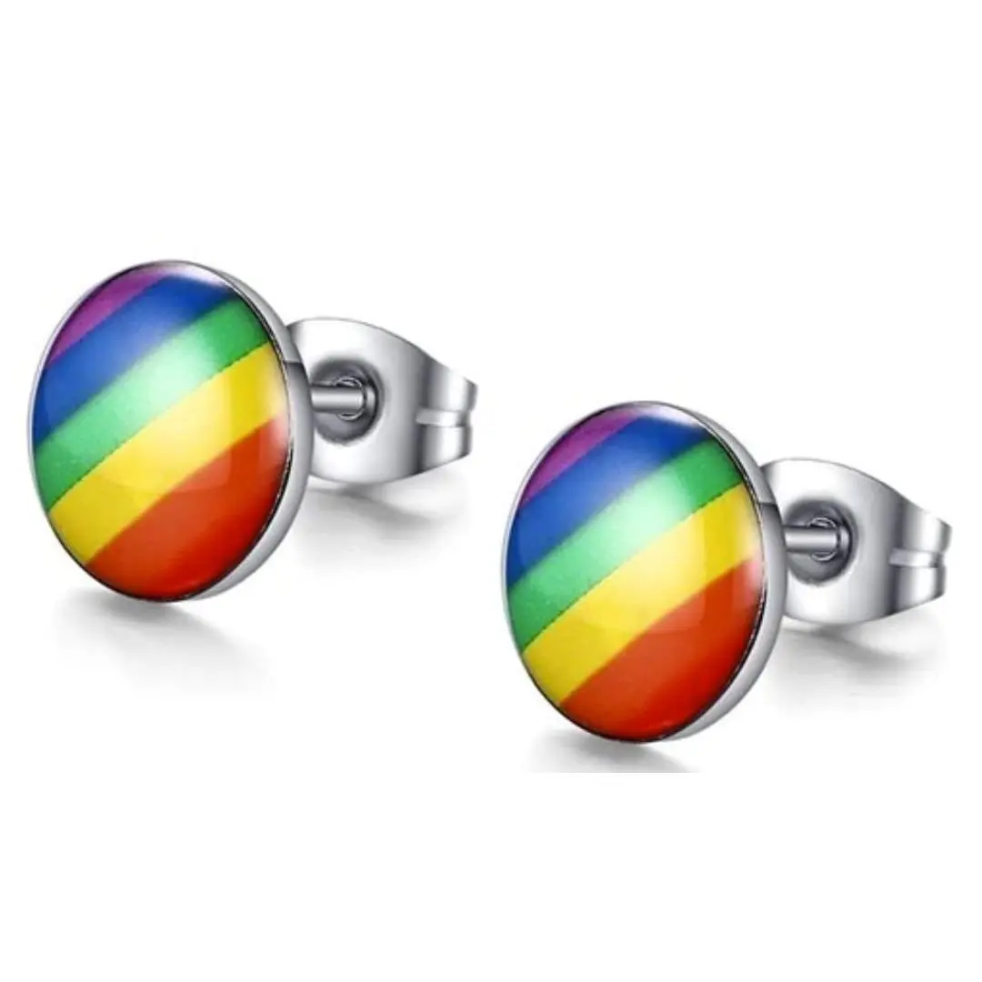 Rainbow Button Studs