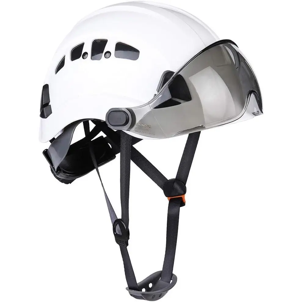 Lightweight Vented Helmet with Side Slot Access, Hard Shell for Superior Impact Protection, Ideal for All-Weather Outdoor Work, Adjustable, All Seasons, 6-Point Ratchet Suspension, Abs, High-Impact Abs