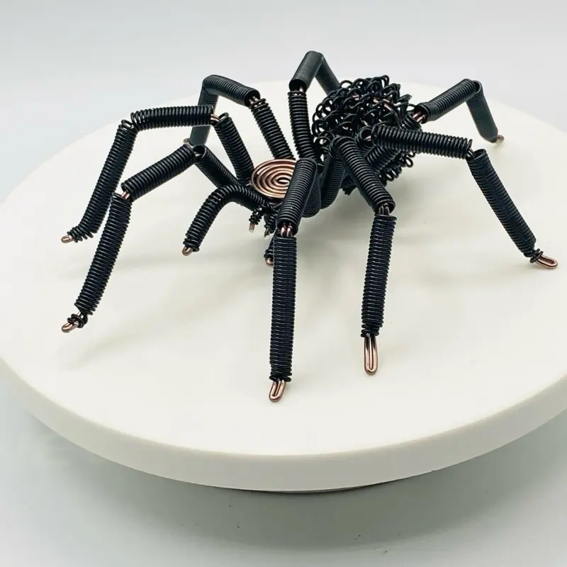 Handmade Aluminum Wire Tarantula Sculpture