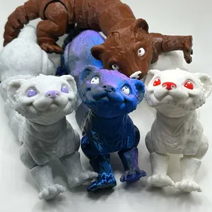 Jumbo Ferret Figurine 3D Printed – Large Flexible Desk Pet or Home Decor Ornament