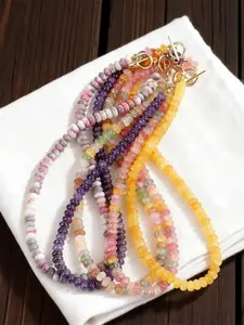 Boho Summer Cool Dopamine Sweet Style Colorful Artificial Crystal Beaded Adjustable Necklace, Elegant Perfect for Daily Wear and Events