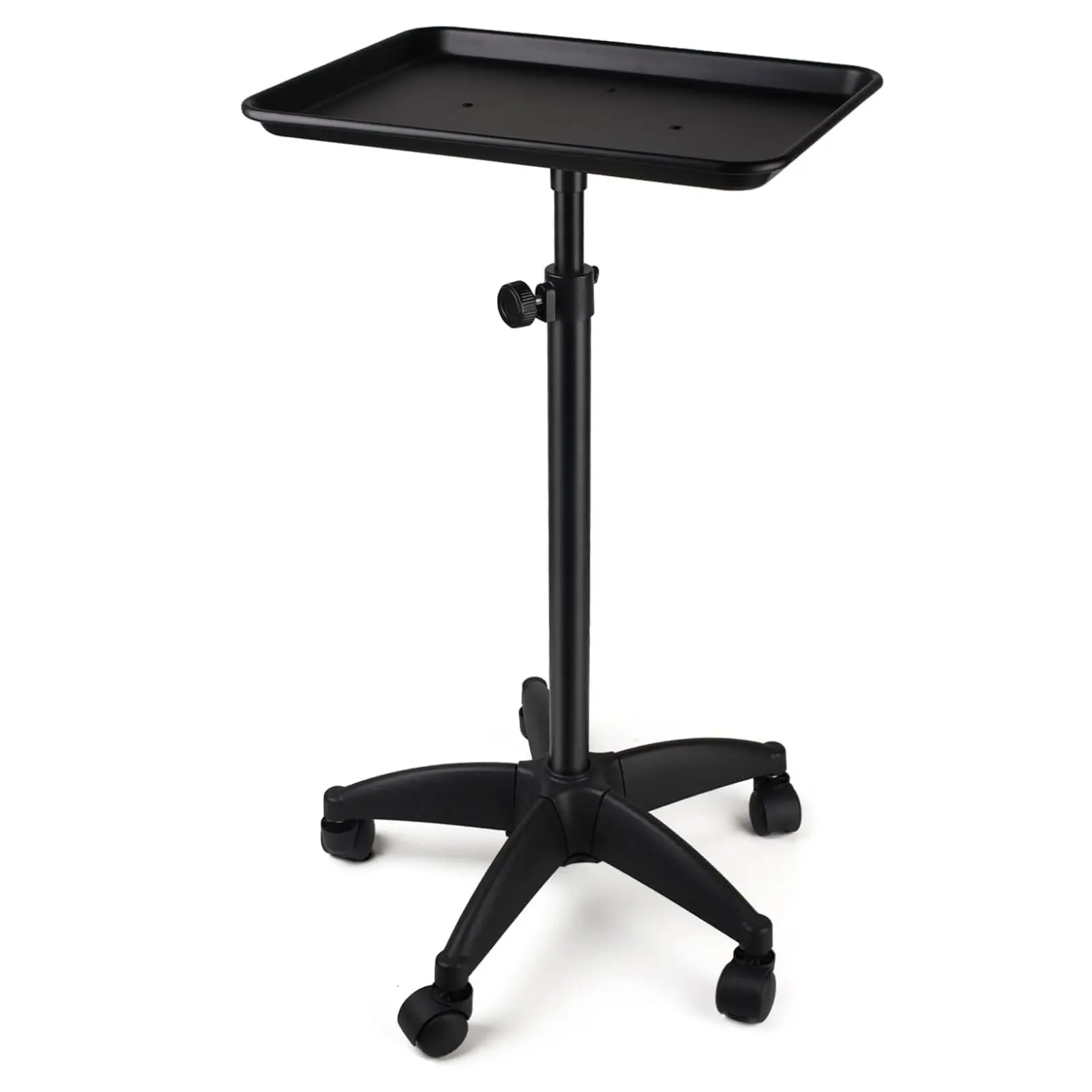 Salon Rolling Tray, Height Adjustable Tattoo Tray Rolling Cart, Storage Utility Trolley for Spa, Beauty Salon Service, Hairdresser Cart with Wheels