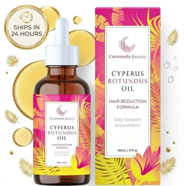 Caramela Beauty Cyperus Rotundus Oil for Natural Hair Reduction