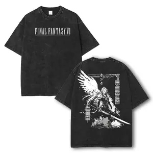 valentine shirts FINAL FANTASY 7 Sephiroth Anime T Shirt, Unisex Softstyle Tee,  T-Shirt, Gifts for Gamers Stylish Japanese ShirtGaming Streetwear Graphic unisex menswear top funny shirt gift Casual Cotton