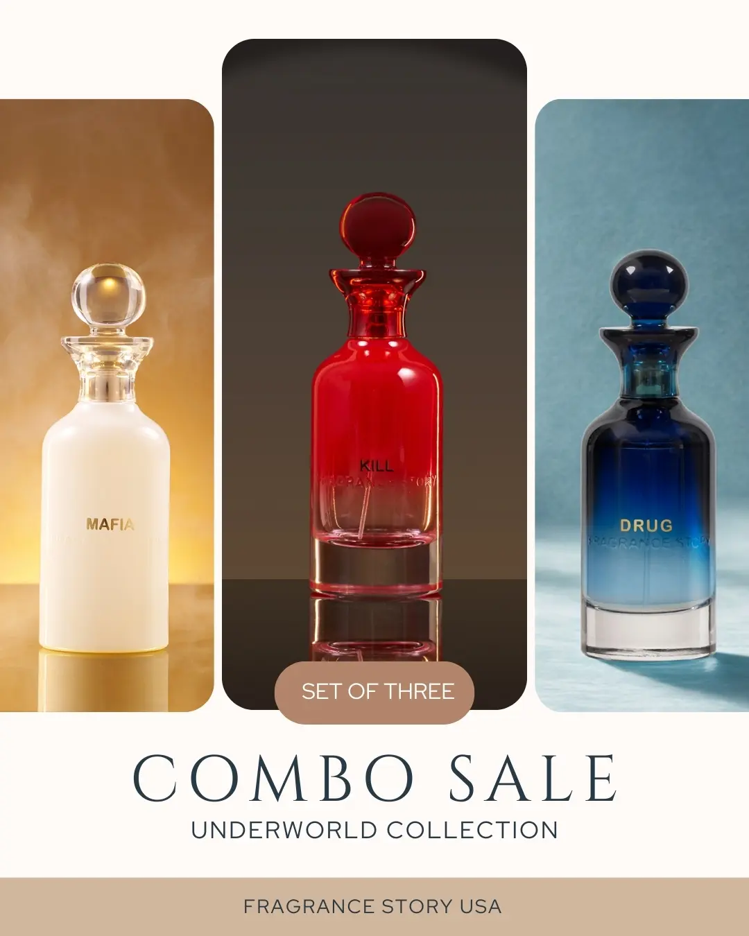 Fragrance Story Kill, Drug & Mafia 3-piece combo 3.4 FL Oz