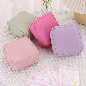 Practical Quilted Sanitary Pad Storage Bag, Ideal for Travel and Daily Use, Women's Care Classification Bag, Makeup Bag, Travel Cosmetic Bags