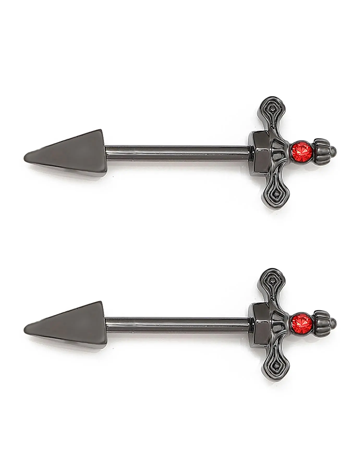 Punk Style Cross & Arrow Design Nipple Barbell, Fashionable Stainless Steel Nipple Ring, Body Jewelry for Women, Fashion Accessories for Party, Daily Clothing Decor, Piercing Jewelry