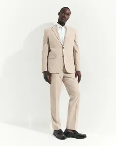 Express Slim Khaki Stretch Suit Jacket