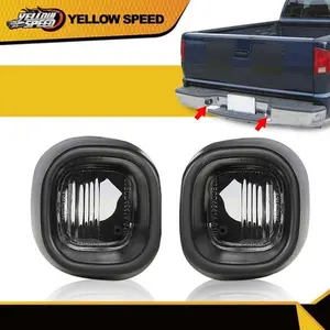 Fit For Chevy S10 GMC Sonoma License Plate Light Rear Bumper Tag Lamp Black USA