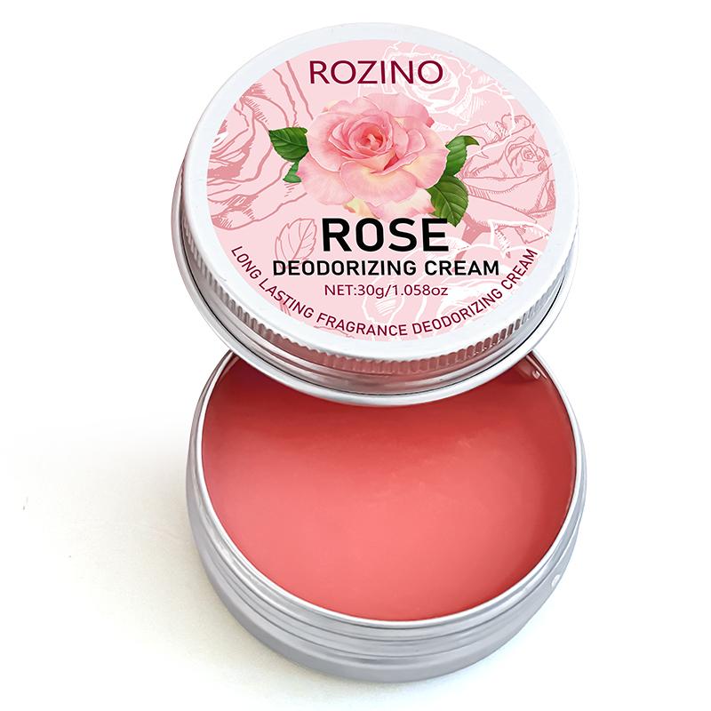 Rozino Natural Rose Deodorant 30g, Gentle Underarm Care, Smooth Cream Formula