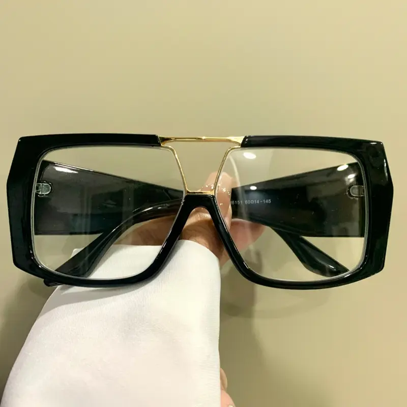 Unisex Stylish Square Frame Glasses, Stylish Trendy Eyewear, Trendy Casual Eyeglasses for Everyday Use, Fashion Accessories for Outdoor Activities, Fashionable Frames Glasses